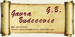Gavra Budečević vizit kartica
